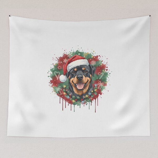 Item preview, Rottweiler | Christmas Colorful Watercolor Design #1 designed and sold by MatsurexDesigns.