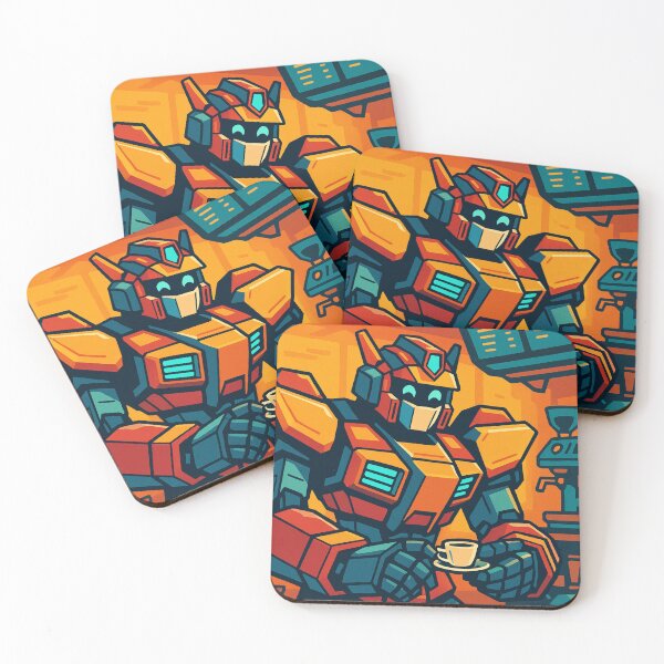 Item preview, Mecha Coffee Break – Robot Barista Vibes designed and sold by TendenciaImpressa.