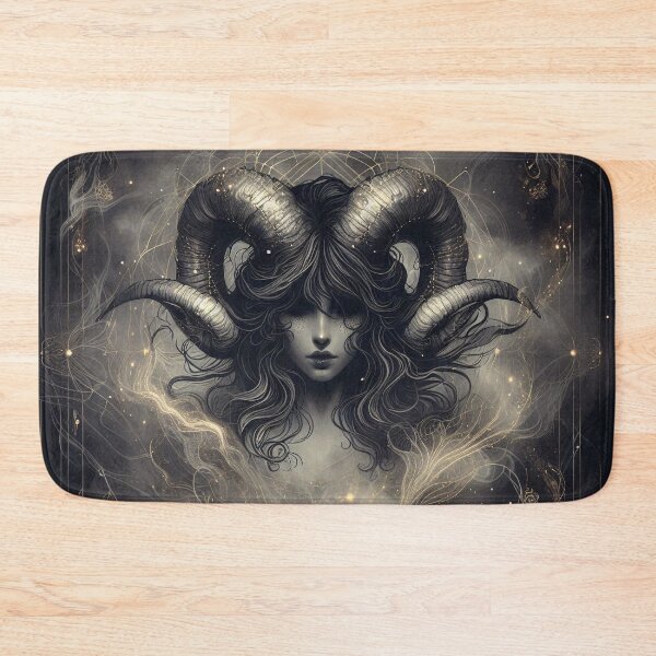 Item preview, Aries – Dark Realistic Zodiac Illustration designed and sold by Roberta Calabrese.