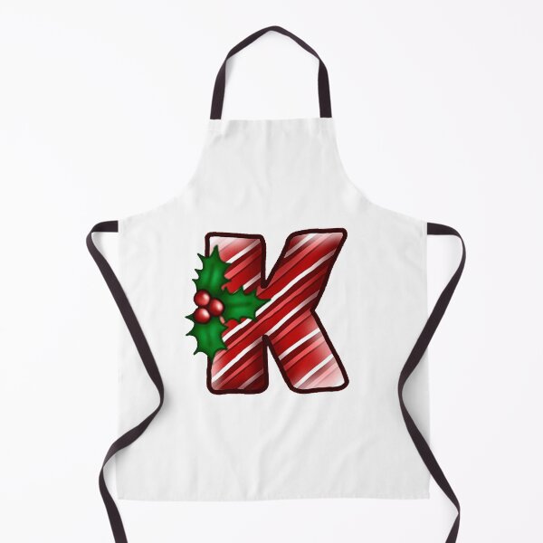 Item preview, K Monogram (Candycane) designed and sold by CharmedHeartArt.