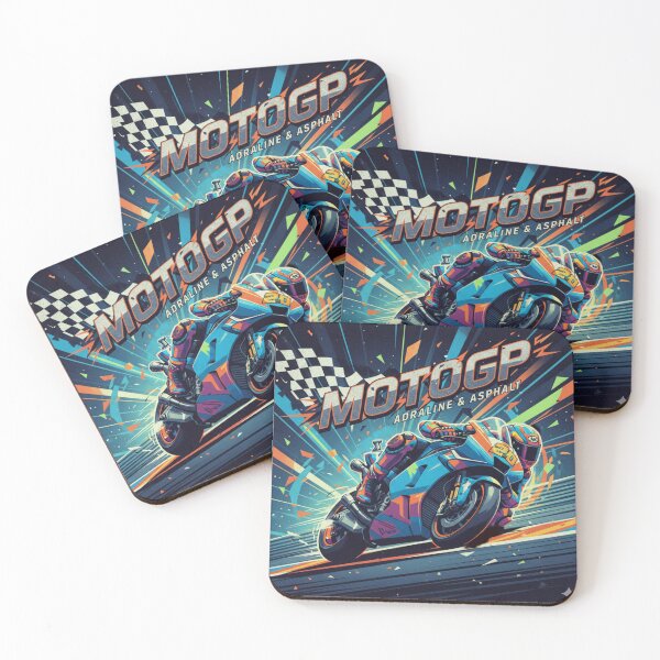 Item preview, MotoGP "Adrenaline & Asphalt" Design - Dynamic Motorcycle Racing Illustration designed and sold by Magounette.