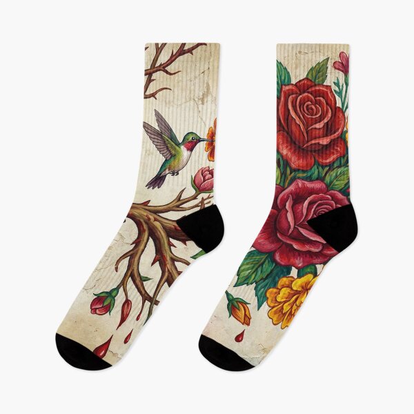 Item preview, Blooming Corazón: Passion and Roots (Mexican Folk Art) designed and sold by AgingeR.