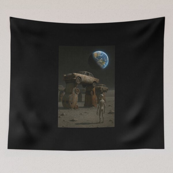Item preview, Alien makes a discovery on the moon designed and sold by Halifaxartguy.