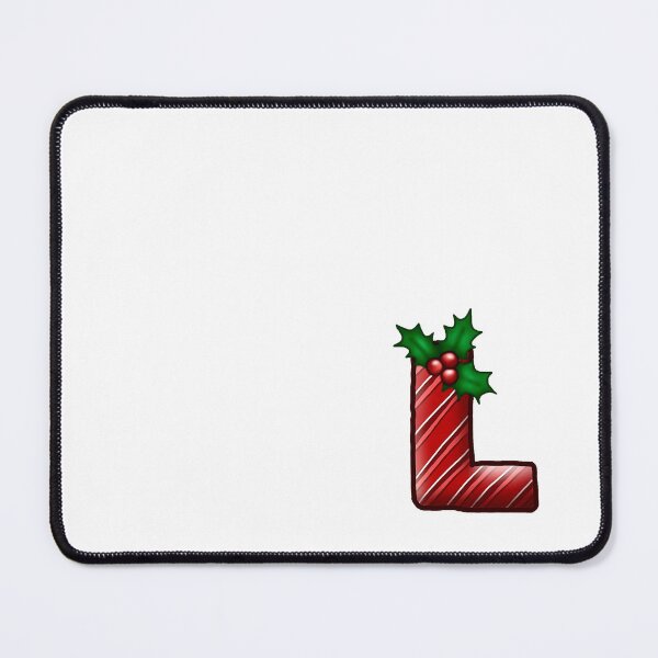 Item preview, L Monogram (Candycane) designed and sold by CharmedHeartArt.