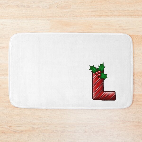 Item preview, L Monogram (Candycane) designed and sold by CharmedHeartArt.