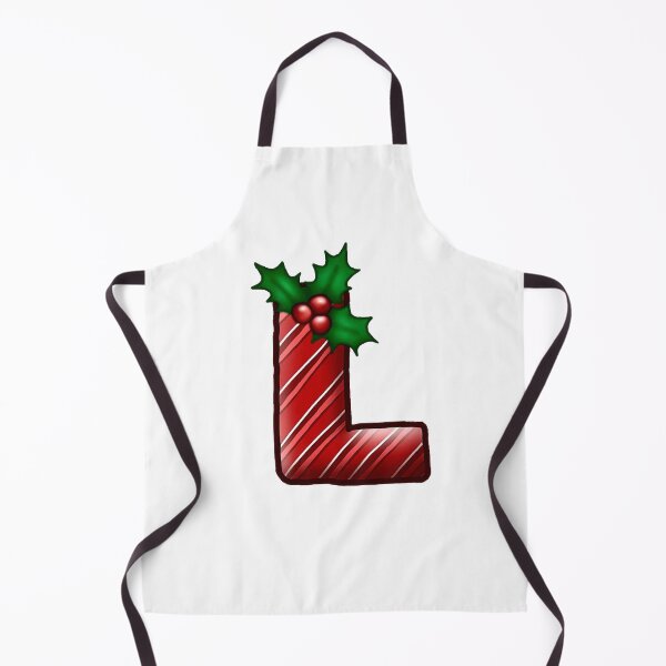 Item preview, L Monogram (Candycane) designed and sold by CharmedHeartArt.