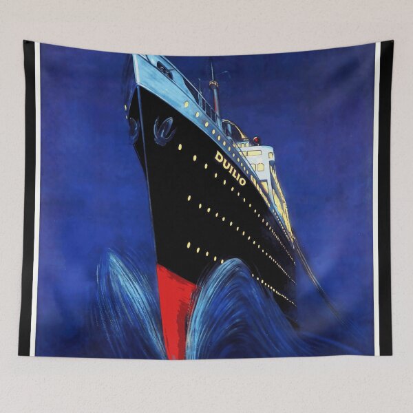 Item preview, Vintage Art Deco Ocean Liner Poster | Giulio Cesare by NGI | Italian Travel Art & Early 20th Century Elegance designed and sold by artofuniverse.