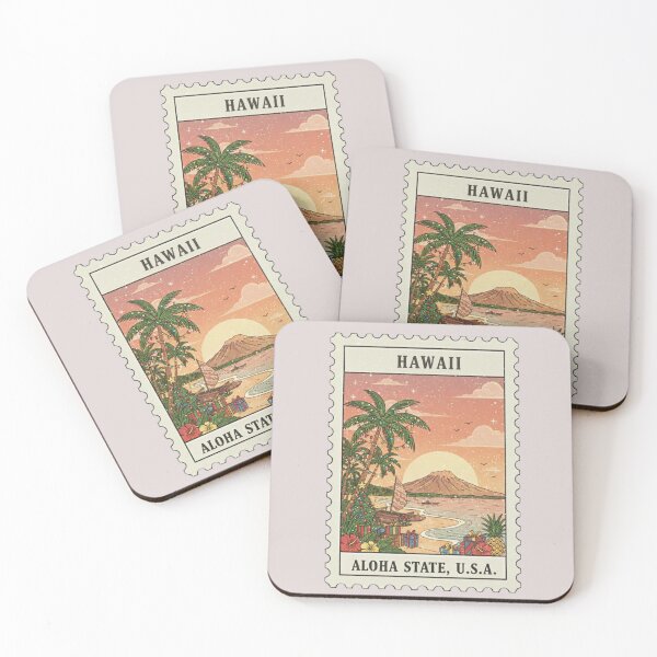 Item preview, Vintage Hawaii Aloha State USA Christmas Stamp designed and sold by allaboutstamps.