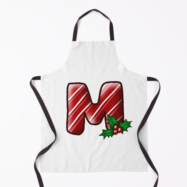 Item preview, M Monogram (Candycane) designed and sold by CharmedHeartArt.