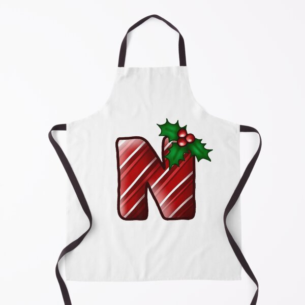 Item preview, N Monogram (Candycane) designed and sold by CharmedHeartArt.