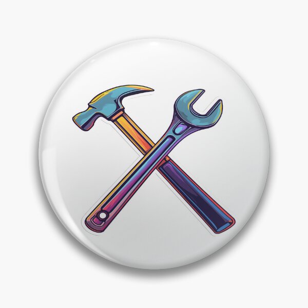 Item preview, Hammer & Wrench Crossed – Tools, DIY & Repair Design designed and sold by AGO37.