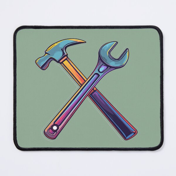 Item preview, Hammer & Wrench Crossed – Tools, DIY & Repair Design designed and sold by AGO37.