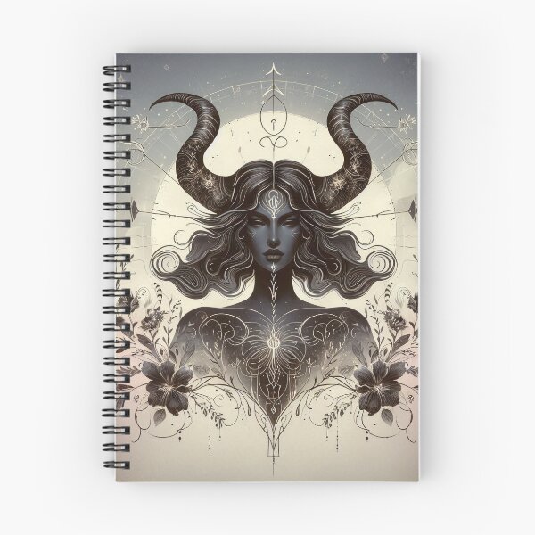 Item preview, Taurus – Dark Realistic Zodiac Illustration designed and sold by Roberta Calabrese.