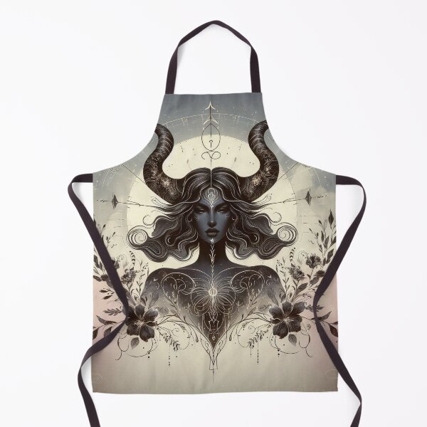 Item preview, Taurus – Dark Realistic Zodiac Illustration designed and sold by Roberta Calabrese.
