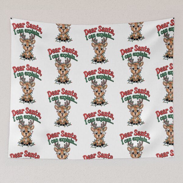 Item preview, Cute Christmas Reindeer Tangled in Lights – Adorable Reindeer Xmas Design designed and sold by InspiredCreatives.