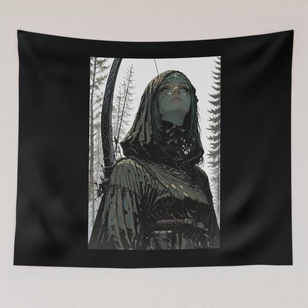 Item preview, Elf Archer in the Forest – Fantasy Ranger Artwork vol.5 designed and sold by EpicMerchRealm.