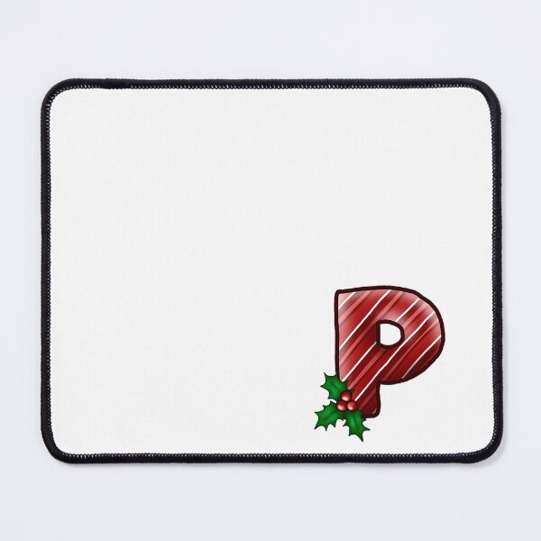 Item preview, P Monogram (Candycane) designed and sold by CharmedHeartArt.