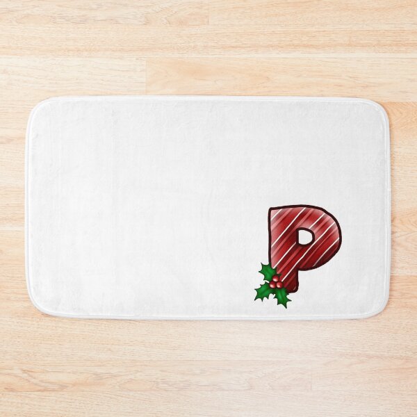 Item preview, P Monogram (Candycane) designed and sold by CharmedHeartArt.