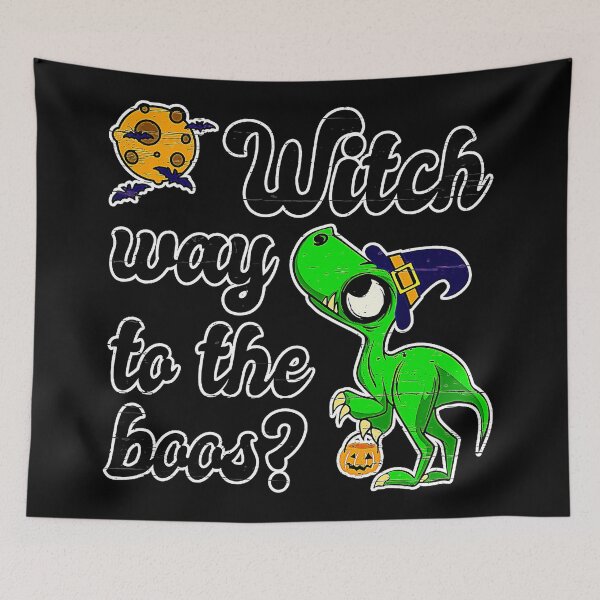 Item preview, Witch Way To The Boos Cute Dino designed and sold by HubertRaus.