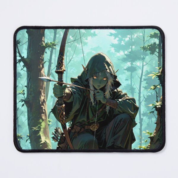 Item preview, Elf Archer in the Forest – Fantasy Ranger Artwork vol.6 designed and sold by EpicMerchRealm.