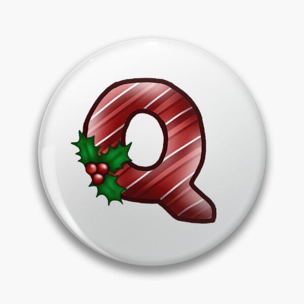 Item preview, Q Monogram (Candycane) designed and sold by CharmedHeartArt.