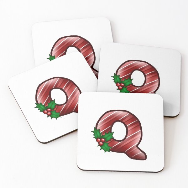 Item preview, Q Monogram (Candycane) designed and sold by CharmedHeartArt.