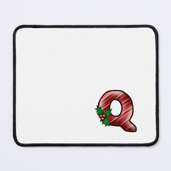 Item preview, Q Monogram (Candycane) designed and sold by CharmedHeartArt.
