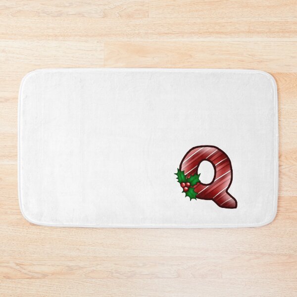 Item preview, Q Monogram (Candycane) designed and sold by CharmedHeartArt.