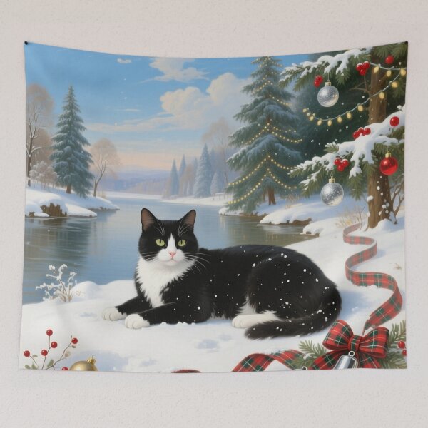 Item preview, Christmas cat in the snow designed and sold by Talpha.