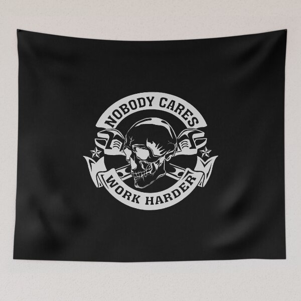 Item preview, Nobody Cares Work Harder Skull Mechanic Vintage designed and sold by SarahLeanne1.