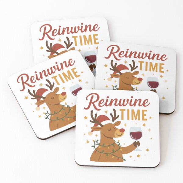 Item preview, Reinwine Time – Funny Reindeer Christmas T-Shirt | Wine Lovers Holiday Shirt designed and sold by PrintedWithSoul.