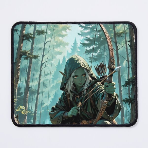 Item preview, Elf Archer in the Forest – Fantasy Ranger Artwork vol.7 designed and sold by EpicMerchRealm.