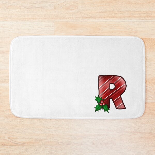 Item preview, R Monogram (Candycane) designed and sold by CharmedHeartArt.