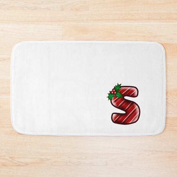 Item preview, S Monogram (Candycane) designed and sold by CharmedHeartArt.