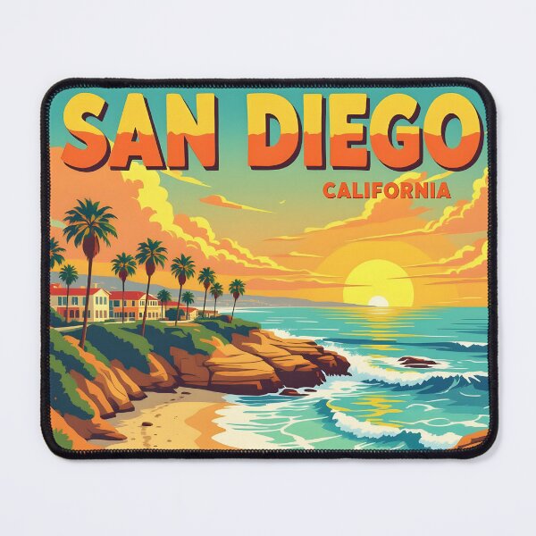 Item preview, San Diego, California: Vintage-Style Painterly Travel Poster designed and sold by LSVart.