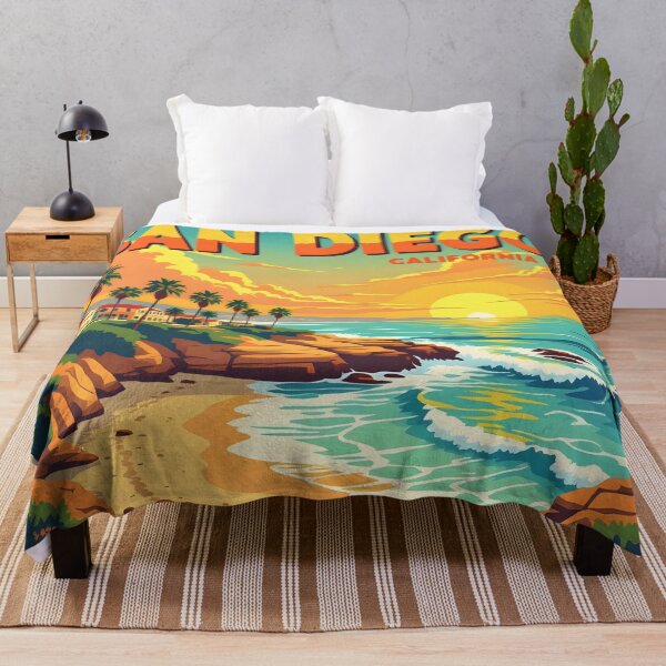 Item preview, San Diego, California: Vintage-Style Painterly Travel Poster designed and sold by LSVart.