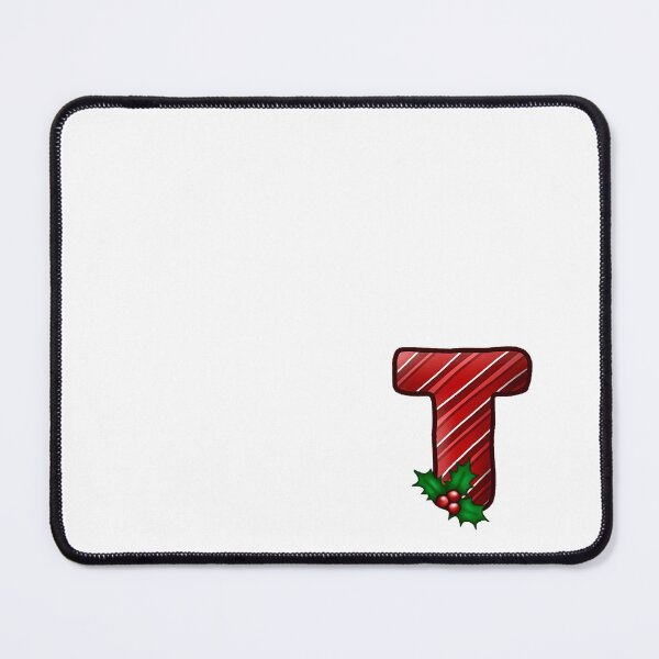 Item preview, T Monogram (Candycane) designed and sold by CharmedHeartArt.