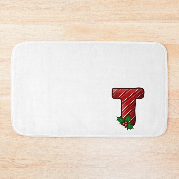 Item preview, T Monogram (Candycane) designed and sold by CharmedHeartArt.