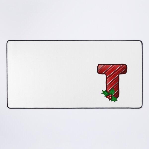Item preview, T Monogram (Candycane) designed and sold by CharmedHeartArt.