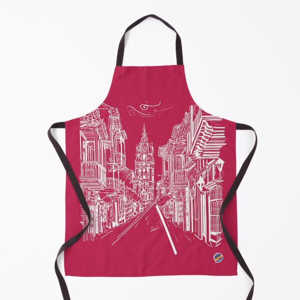 Item preview, Colonial city in magenta designed and sold by TicaDecoGrp.