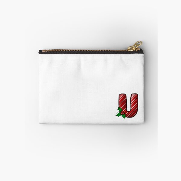 Item preview, U Monogram (Candycane) designed and sold by CharmedHeartArt.
