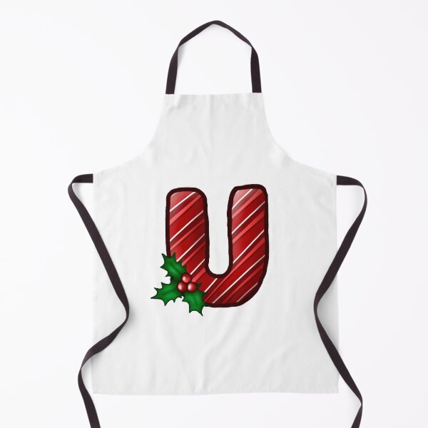 Item preview, U Monogram (Candycane) designed and sold by CharmedHeartArt.