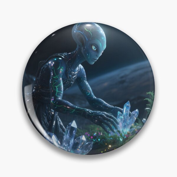 Item preview, Alien with Glowing Crystals designed and sold by Roanemermaid.