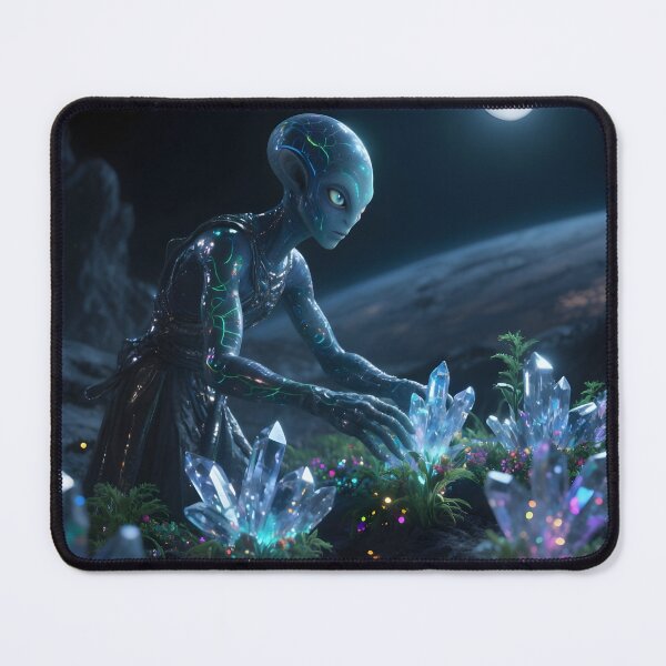 Item preview, Alien with Glowing Crystals designed and sold by Roanemermaid.