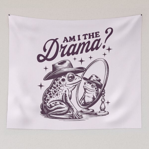 Item preview, Am I The Drama Funny Western Frog designed and sold by Y-Vibes.