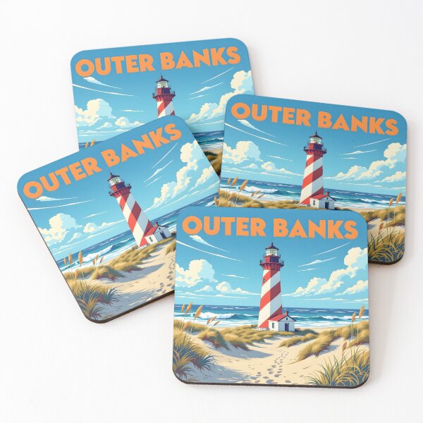 Item preview, Outer Banks, North Carolina: Vintage-Style Painterly Travel Poster designed and sold by LSVart.