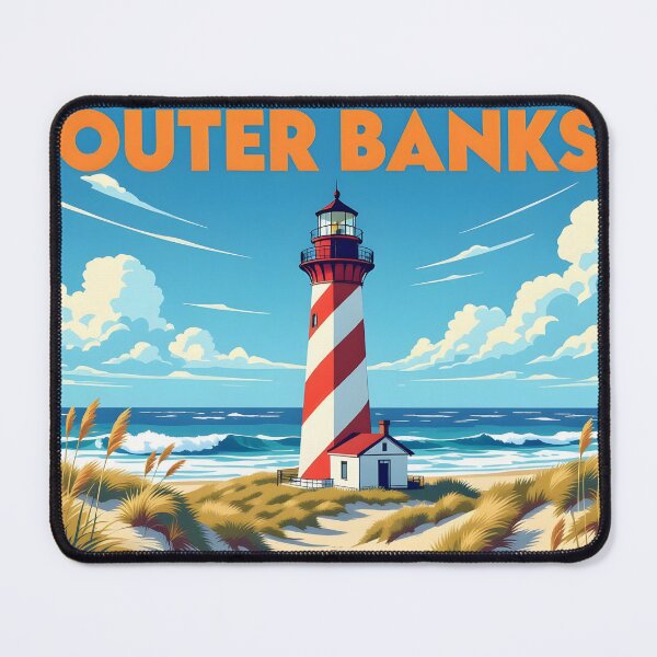 Item preview, Outer Banks, North Carolina: Vintage-Style Painterly Travel Poster designed and sold by LSVart.