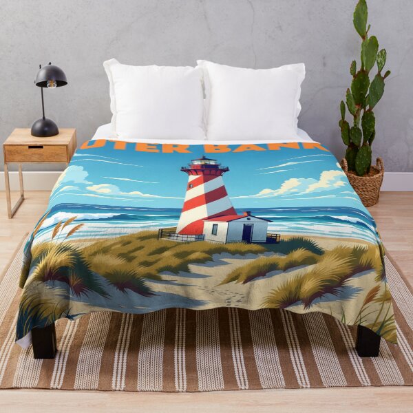 Item preview, Outer Banks, North Carolina: Vintage-Style Painterly Travel Poster designed and sold by LSVart.