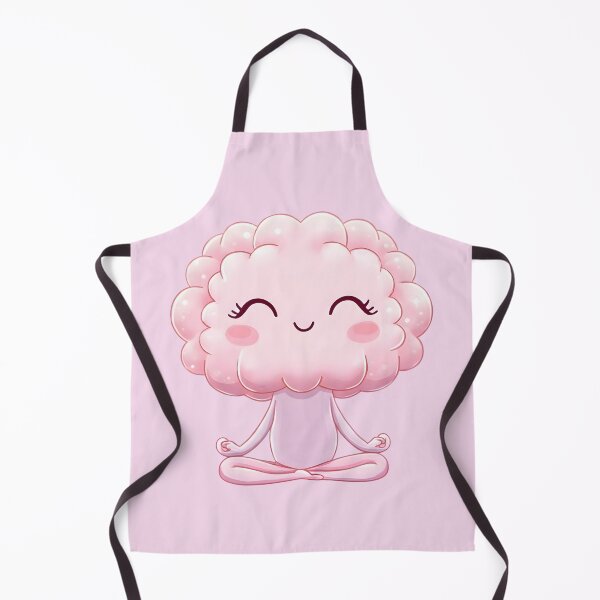 Item preview, Kawaii Meditating Brain – Mindfulness Wellness Art, Cute Pastel Mental Health Design designed and sold by PureBrain.