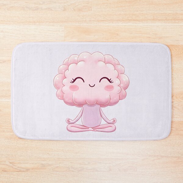 Item preview, Kawaii Meditating Brain – Mindfulness Wellness Art, Cute Pastel Mental Health Design designed and sold by PureBrain.